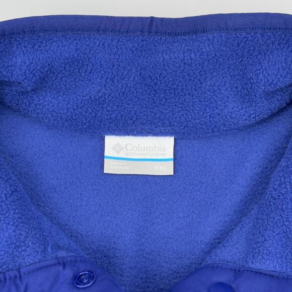 COLUMBIA Women's Benton Springs Fleece Half Snap Pullover Sz XXL Blue - Picture 6 of 8